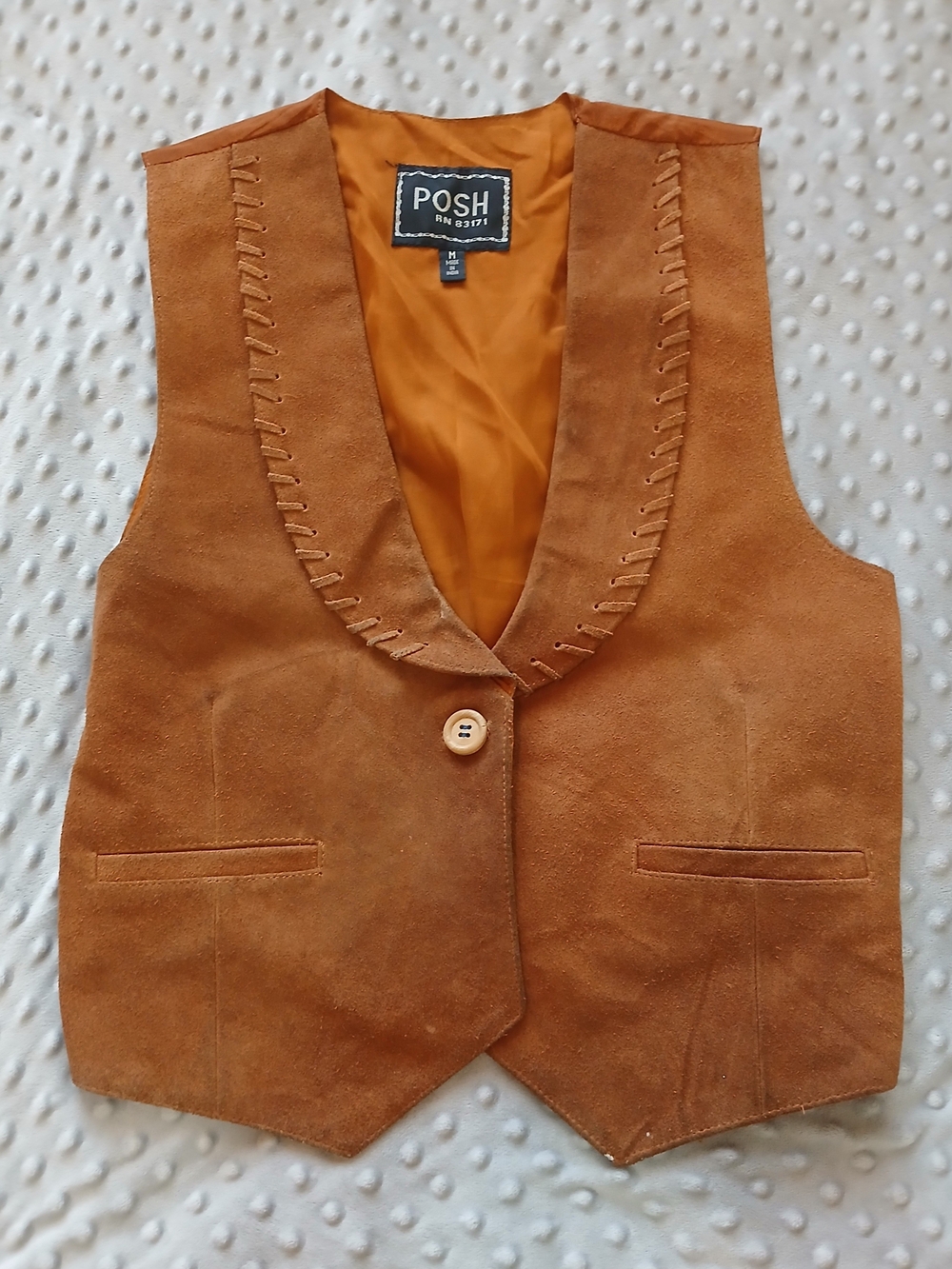 POSH Western Suede Brown Women's Vest